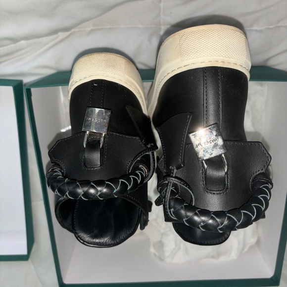 Buscemi WoMen's Black 125MM Leather High-Top Sneakers Shoes Size US 7 - Picture 4 of 13